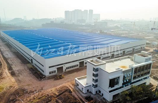 The construction of the first phase of the steel structure prefabricated building industrial park in Neijiang City, Sichuan Province was completed